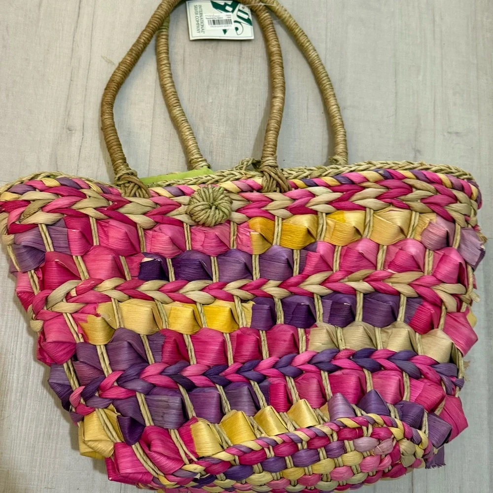 Colorful Woven Tote Bag